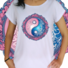 Babylook Yin Yang rosa e azul