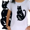 Babylook - Gato preto astros