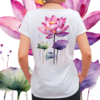 Babylook Meditação com flor de lotus frente e verso