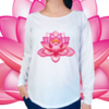 Manga longa flor de lotus rosa