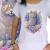 Babylook Gato floral