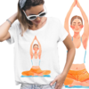 Menina Yoga em aquarela - comprar online