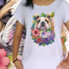 Babylook Bulldog inglês florido