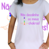 Babylook Não desalinhe os meus chakras bonequinho roxo