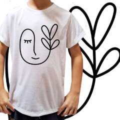 Camiseta unissex infantil Menina folha