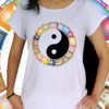 Babylook Yin Yang mandala colorida