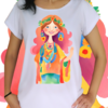 Babylook Menininha Hippie aquarela