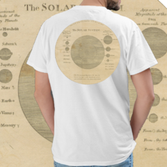 Camiseta masculina/unissex frente e verso sistema solar - comprar online