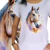 Babylook - Cavalo em aquarela 2