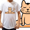 Camiseta unissex infantil Gatinho no Yoga