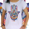 Babylook Hamsa em aquarela olho