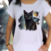 Babylook - Gato em aquarela cosmos