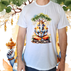 Camiseta masculina/unissex Ganesha árvore da vida 2