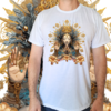 Camiseta masculina/unissex Kuan Yin dourada