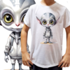 Camiseta unissex infantil ET Grey