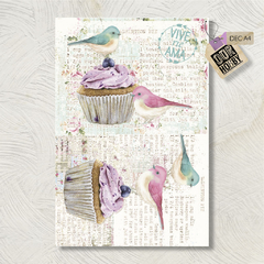 Papel decoupage A4 083