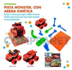 Pista Monster con arena Kinética, 11 piezas, 10916
