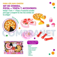 Set de comida completo, Torta, Pizza y accesorios, 11744 - comprar online