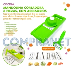 Mandolina Cortadora 6 tipos de corte, frutas y verduras con accesorios 11753 en internet
