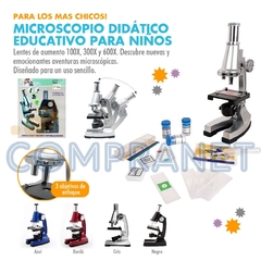 Microscopio Didáctico educativo para niños 600X, 11785 - tienda online