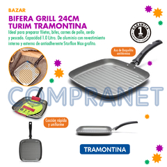 Bifera Plancha Turim Tramontina, 24cm Teflón antiadherente, 11945 en internet
