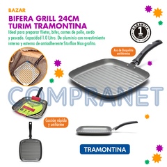 Bifera Plancha Turim Tramontina, 24cm Teflón antiadherente, 11945 - tienda online