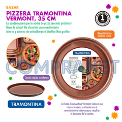Pizzera Tramontina Vermont 35 cm Teflón Antiadherente, 11949 en internet