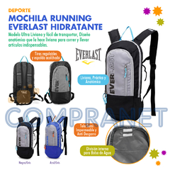 Mochila Running Everlast Hidratante, ciclismo, trekking, 12054 - comprar online