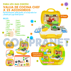 Valija de Cocina Chef, juguete x 25 piezas, 12107 en internet