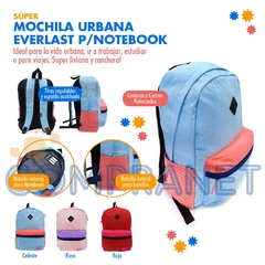 Mochila Deportiva Urbana Everlast, p/notebook, con bolsillo 12121 - comprar online
