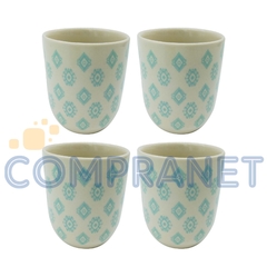 COMBO Tetera + 4 Cuencos p/Té, de Porcelana China, 90034 - tienda online