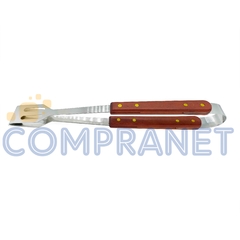 COMBO Pinza + Cuchillo y Tenedor para Asador, Mango Madera 90061 en internet