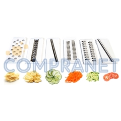 Mandolina Cortadora 6 tipos de corte, frutas y verduras con accesorios 11753 - comprar online