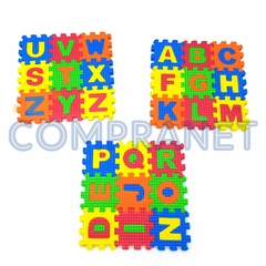 Goma Eva encastrable chico, x 27 piezas, letras del abecedario, 11778 - Compranet