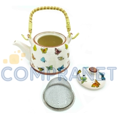 Tetera Porcelana China, 650c.c., con infusor, Diseño mariposas, 11836 - tienda online