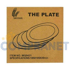 Set de 4 platos ecológicos biodegradables Cuadrados x 18cm, color pastel, 11833 - comprar online