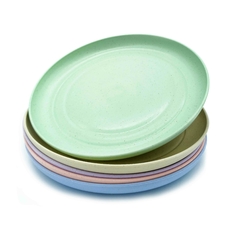 Set de 5 platos ecológicos biodegradables x 15cm, color pastel, 11832