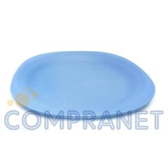 Set de 4 platos ecológicos biodegradables Cuadrados x 18cm, color pastel, 11833 - Compranet