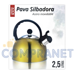 Pava Silbadora de acero inoxidable, grande, 2,5 litros, 12042 - comprar online