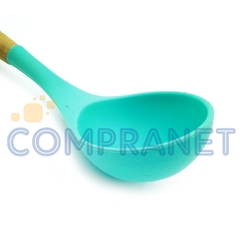 Set x 6 utensilios de Silicona, con mango de madera, repostería Cocina 90022 - comprar online