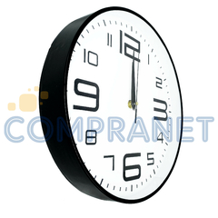 Reloj de pared Analógico de PVC, 30 cm diámetro, 12715 - Compranet