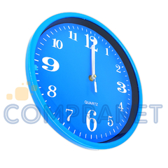 Reloj de pared Analógico de PVC, 28 cm diámetro, 3 colores 12709 - Compranet