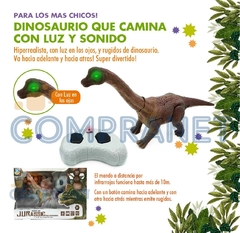 Dinosaurio Braquiosaurio, control remoto camina con Luz y Sonido, 5337. - Compranet