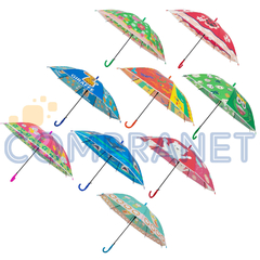 Paraguas Infantil Semi automático, estampados, 8 varillas, 13048 - Compranet
