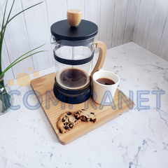 Cafetera con embolo, prensa francesa, 600 ml, Mango de madera, 13089 - comprar online