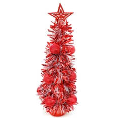 Árbol de Navidad, decorado, armado metalizado 54 cm, 12763