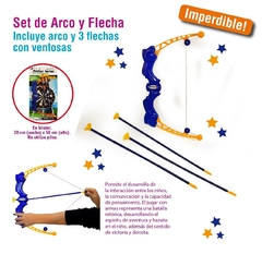 Set de Arco y Flecha juguete, flechas ventosas, 10433. - tienda online