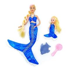 Muñeca Sirena con Niña sirena y Accesorios, 12748