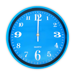 Reloj de pared Analógico de PVC, 28 cm diámetro, 3 colores 12709