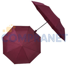 Paraguas Semi Automático Liso con funda, 8 varillas, Colores 13041